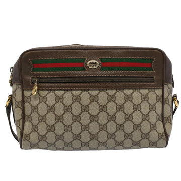 GUCCI GG Supreme Web Sherry Line Shoulder Bag Beige Red 119 02 088 54697