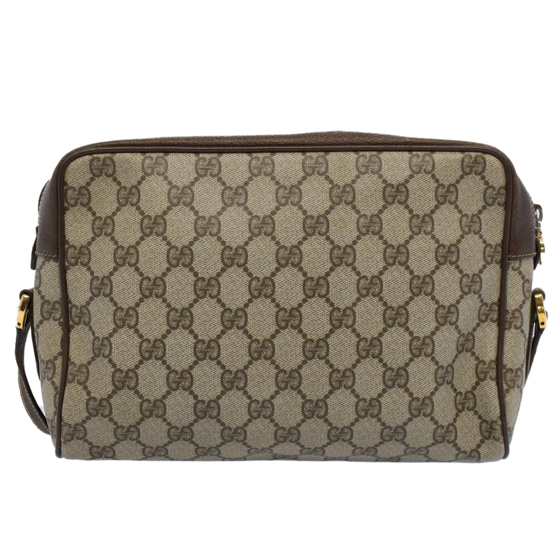 GUCCI GG Supreme Web Sherry Line Shoulder Bag Beige Red 119 02 088 54697