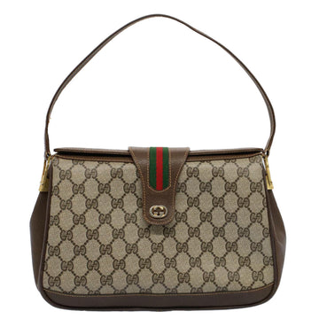 GUCCI GG Canvas Web Sherry Line Shoulder Bag Beige Red 116 02 076 54737
