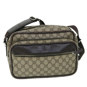 GUCCI GG Canvas Shoulder Bag PVC Leather Beige 114531 54753