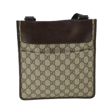 GUCCI GG Canvas Shoulder Bag PVC Leather Beige 27639 54754
