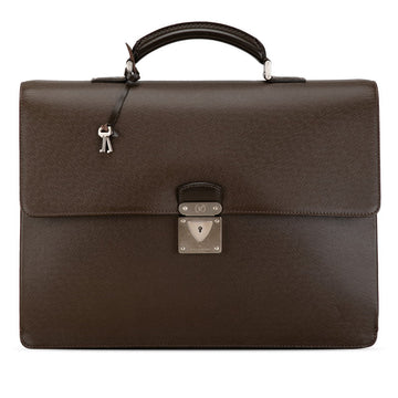 Louis Vuitton Taiga Robust 1 Briefcase Business Bag M31058 Grizzly Brown Leather Mens Louis Vuitton