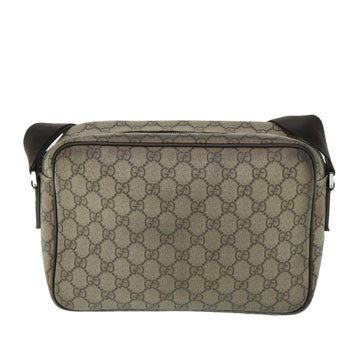 GUCCI GG Canvas Shoulder Bag PVC Leather Beige 114531 54876