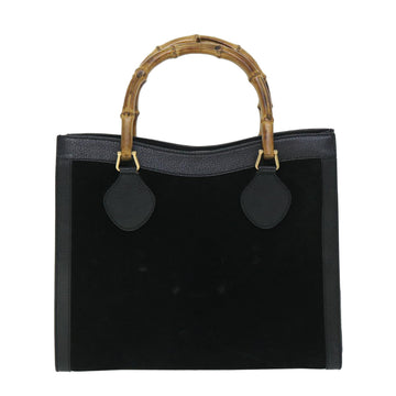 GUCCI Bamboo Hand Bag Suede Leather Black 002 2865 0260 54914