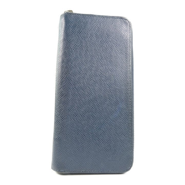 LOUIS VUITTON Long Wallet Purse M30510 Taiga Blue Zip Around Zippy Wallet Vertical mens Used