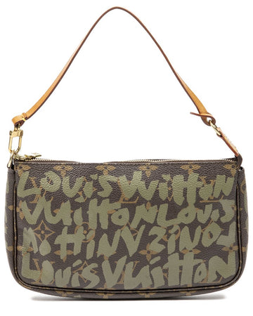 Louis Vuitton Limited Edition Brown & Green Monogram Graffiti Canvas Accessory
