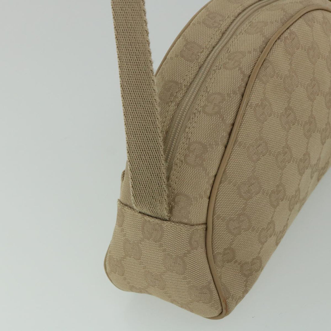 GUCCI GG Canvas Shoulder Bag Beige 90781 55288