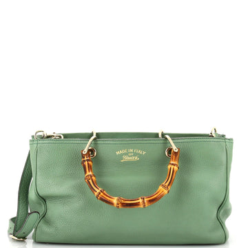Bamboo Shopper Tote Leather Medium