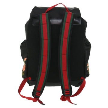 GUCCI Embroidered Tiger Web Sherry Line Backpack Nylon Black 429037 55638A