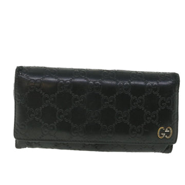 GUCCI GG Canvas Guccissima Long Wallet Black 481727 55674