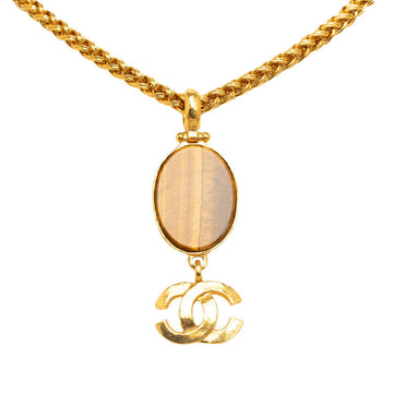 CHANEL Vintage Cocomark Necklace Gold Ladies