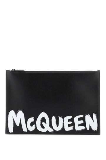 Alexander Mcqueen Graffiti Flat Pouch Men