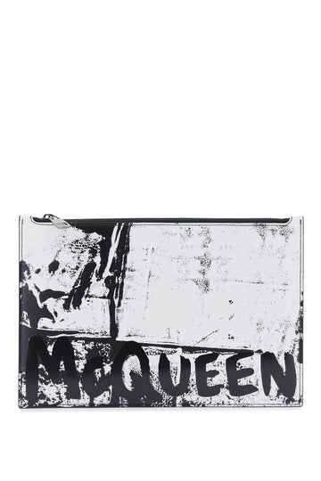Alexander Mcqueen Graffiti Flat Pouch Men