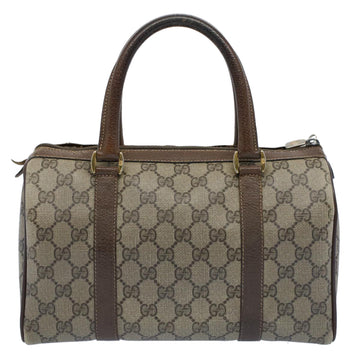 GUCCI GG Canvas Web Sherry Line Hand Bag PVC Leather Beige Red Green 56082