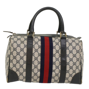 GUCCI GG Canvas Makersluxe Bags PVC Leather Navy Red 56083