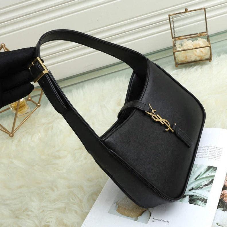 Makersluxe - Hobo Logo-plaque Shoulder Bag Black