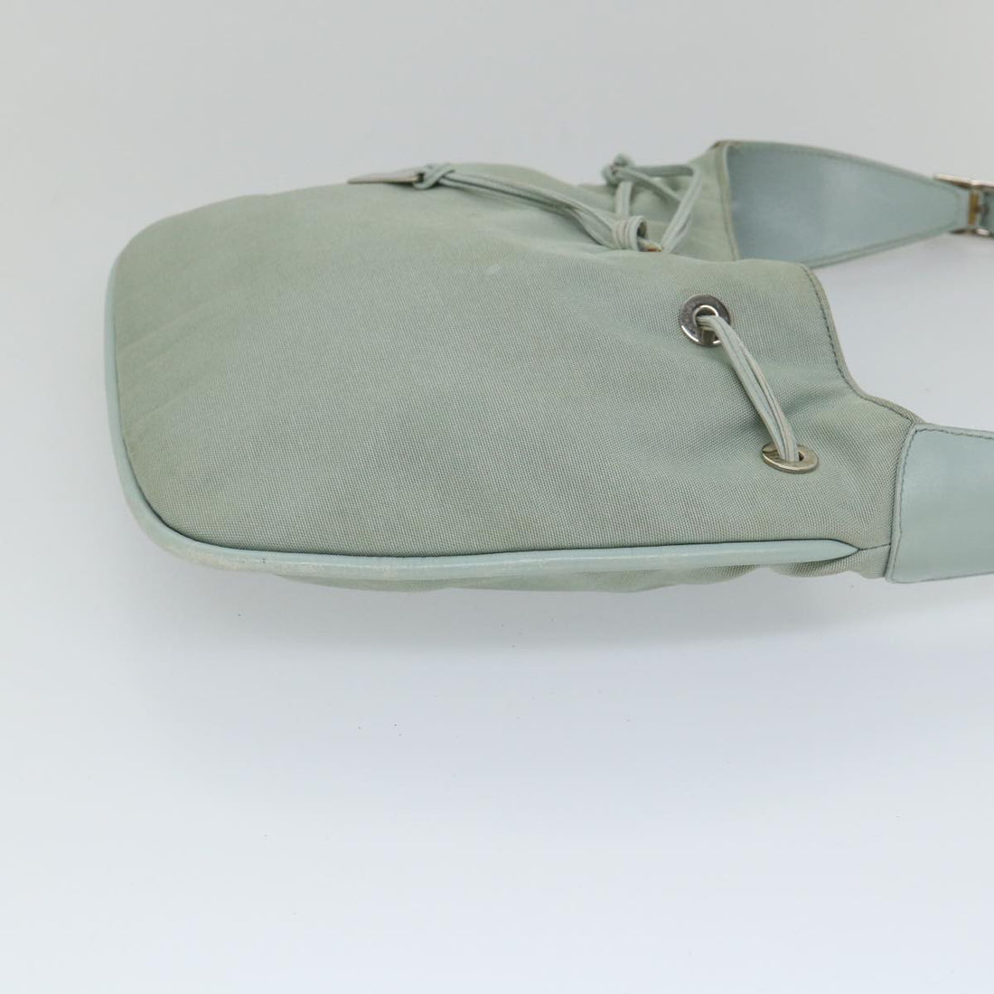GUCCI Shoulder Bag Nylon Leather Light Blue 001 4034 2123 56217