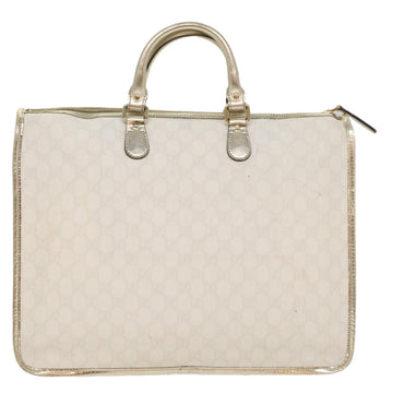 GUCCI GG Supreme Hand Bag PVC Leather White 189899 56294