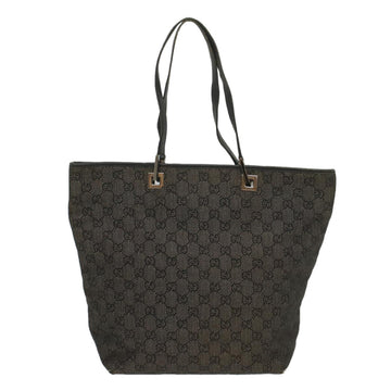 GUCCI GG Canvas Tote Bag Black 31243 56348
