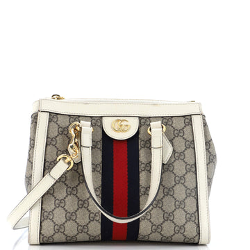 Ophidia Top Handle Tote GG Coated Canvas Small