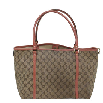 GUCCI GG Supreme Shoulder Bag PVC Leather Beige 197953 56694