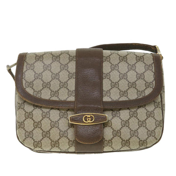 GUCCI GG Supreme Shoulder Bag PVC Leather Beige 56773
