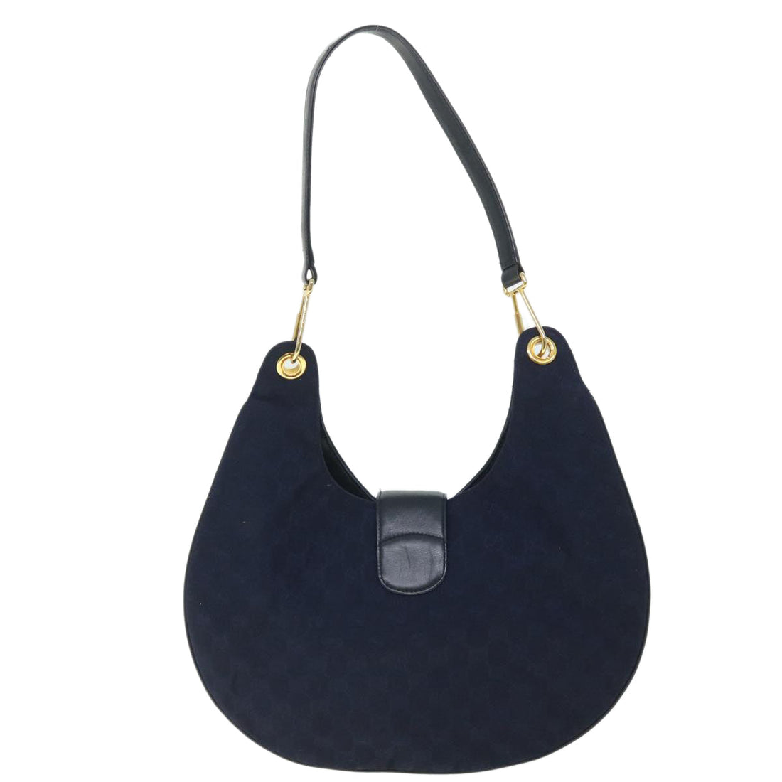 GUCCI GG Canvas Shoulder Bag Navy 56776