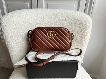 Gucci GG Brown Marmont Small Shoulder Bag (RRP £1440)