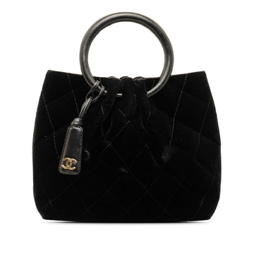Chanel Matrases Circle Handbag Black White Leather  Chanel