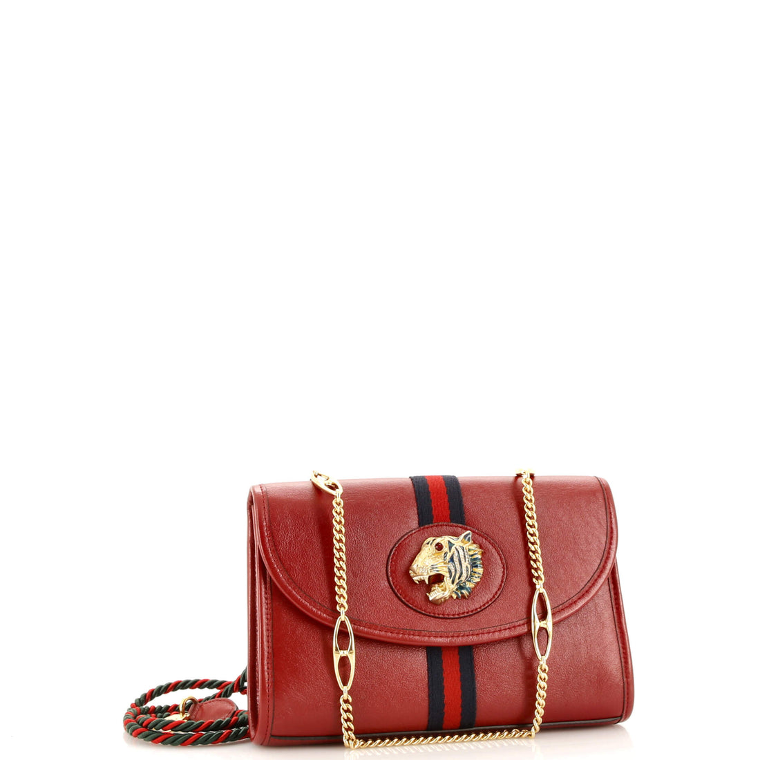 Rajah Web Chain Shoulder Bag Leather Small