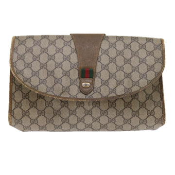 GUCCI GG Supreme Web Sherry Line Clutch Bag Beige Red Green 89 01 031 57277