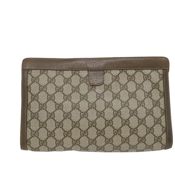 GUCCI GG Supreme Web Sherry Line Clutch Bag Beige Red Green 89 01 033 57286