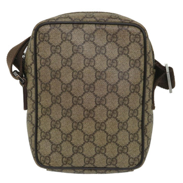 GUCCI GG Supreme Shoulder Bag PVC Leather Beige 101680 57287