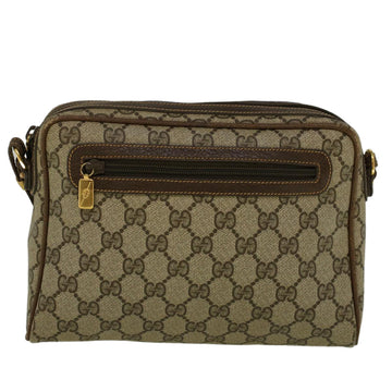 GUCCI GG Canvas Shoulder Bag PVC Leather Beige Brown 57299