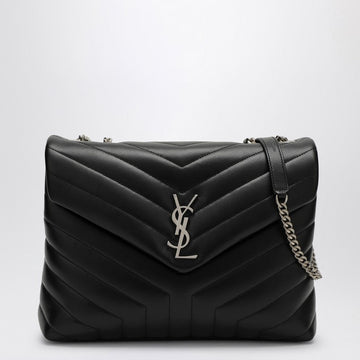 Saint Laurent Black/Silver Medium Loulou Bag Women