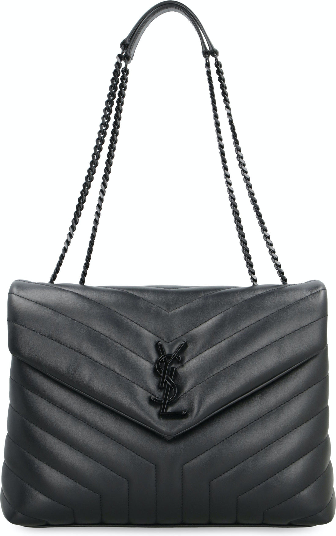 LOULOU LOGO PLAQUE SHOULDER BAG - MEDIUM