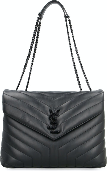 LOULOU LOGO PLAQUE SHOULDER BAG - MEDIUM