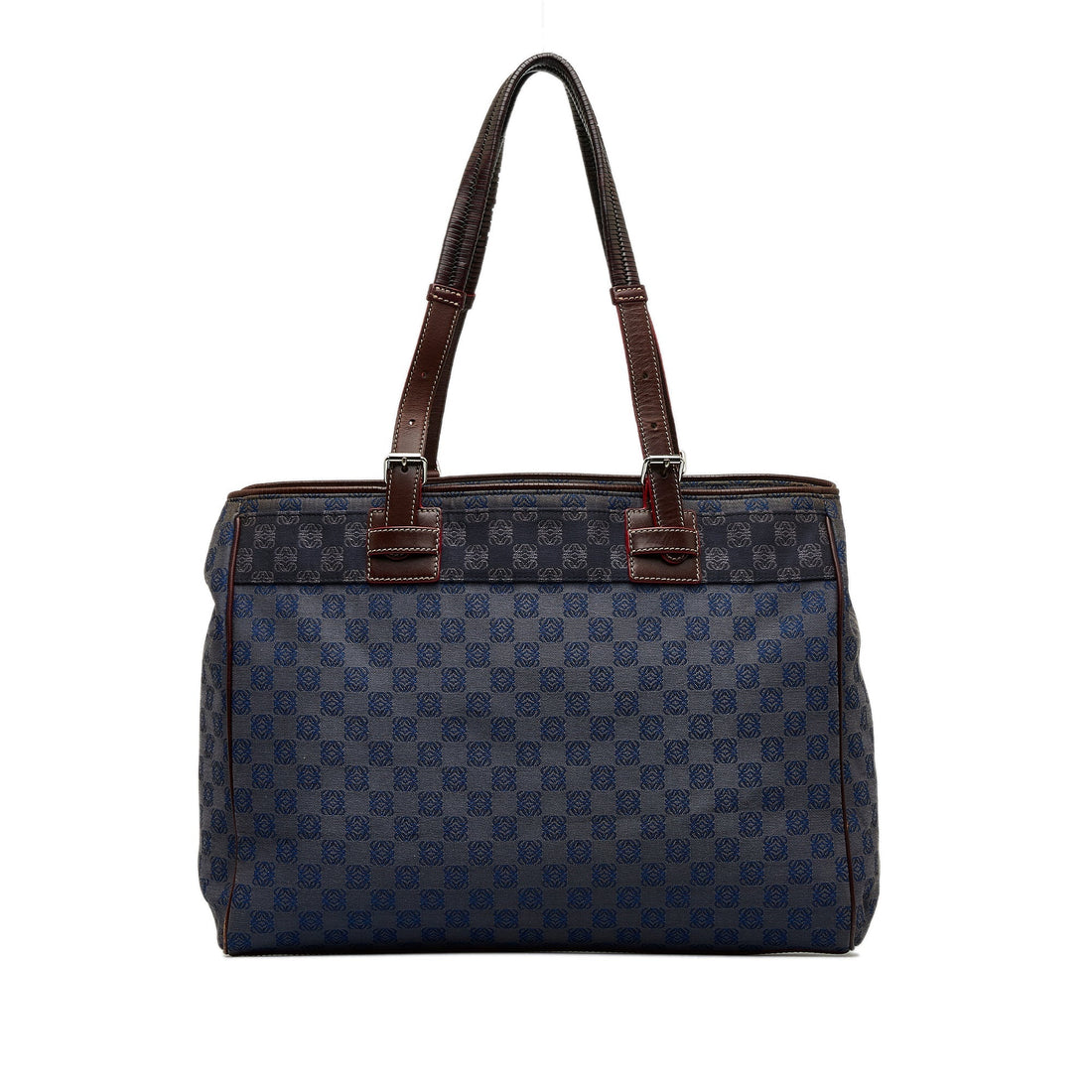 Blue Loewe Anagram Canvas Tote Bag