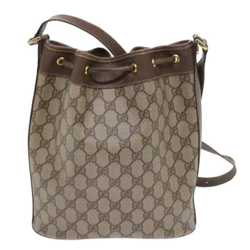GUCCI GG Supreme Shoulder Bag PVC Leather Beige 001 115 57674