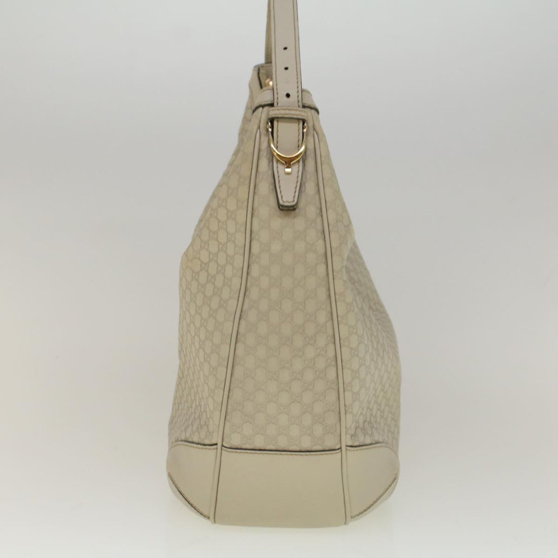 GUCCI GG Canvas Guccissima Shoulder Bag Ivory 309618 57767