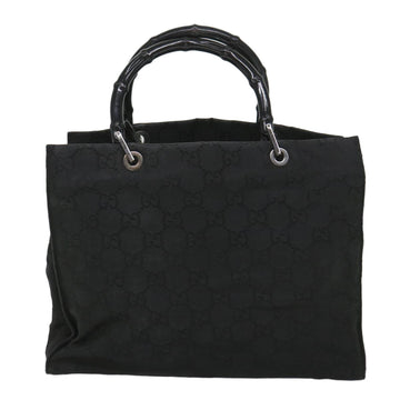 GUCCI GG Canvas Bamboo Hand Bag Black 002 1010 3754 57797