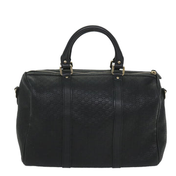 GUCCI Micro GG Canvas Boston Bag 2way Black 449646 57837