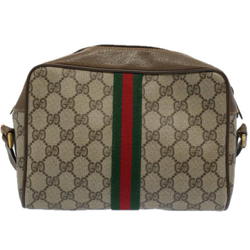 GUCCI GG Supreme Web Sherry Line Shoulder Bag Beige Red 68 02 004 57916
