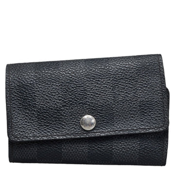 Louis Vuitton Louis Vuitton Damière Graphite N62662 Keycase Leather Black