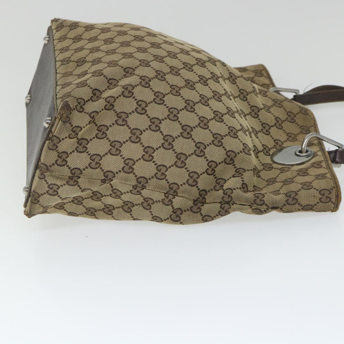 GUCCI GG Canvas Tote Bag Beige 120836 58046