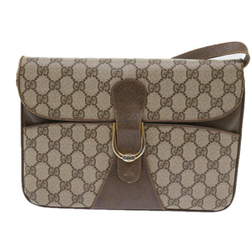 GUCCI GG Supreme Shoulder Bag PVC Leather Beige 58524