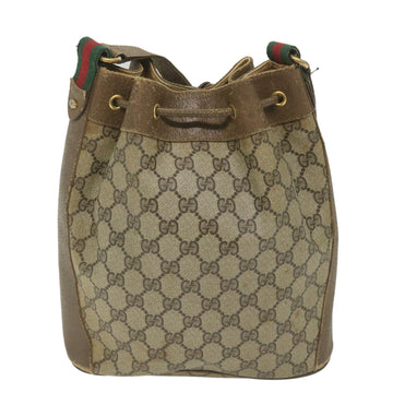 GUCCI GG Supreme Web Sherry Line Shoulder Bag Beige Red 41 02 034 58704