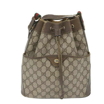 GUCCI GG Supreme Web Sherry Line Shoulder Bag Beige Red 41 02 033 58764