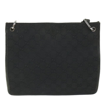 GUCCI GG Canvas Shoulder Bag Black 91762 58786