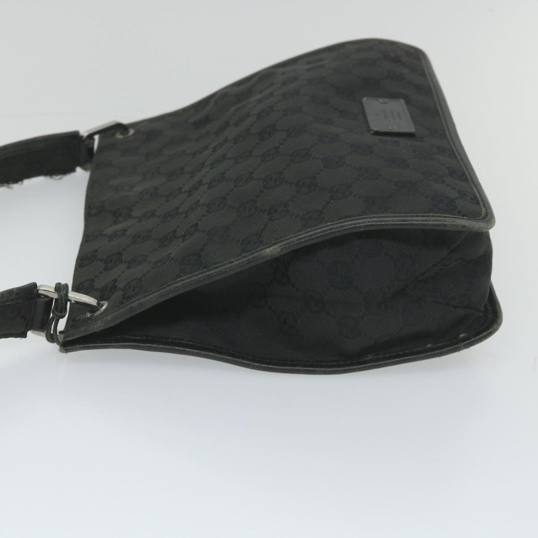 GUCCI GG Canvas Shoulder Bag Black 91762 58786